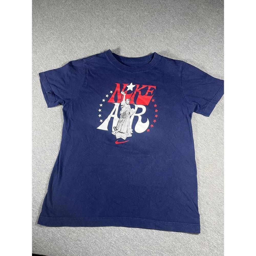 Nike Air Youth Medium Navy Blue Graphic T-Shirt Youth Nike apparel